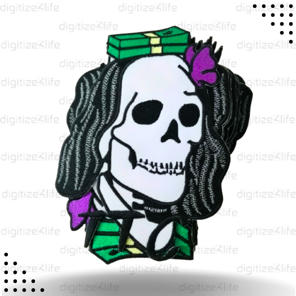 Skull Embroidered Patch