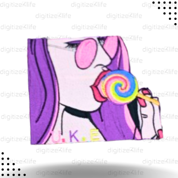 Girl & The Lollipop Embroidered Patch