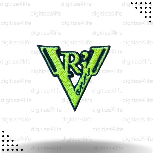 Green Letters VR Embroidered Patch