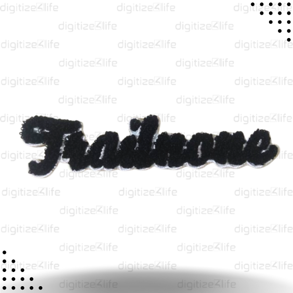 Trailnone Text Chenille Patch